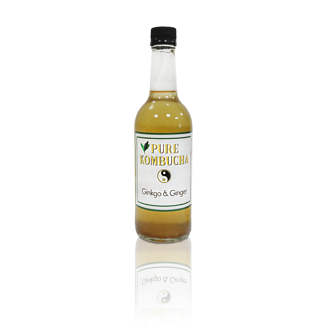 HAND CRAFTED PURE KOMBUCHA- GINKGO & GINGER/ 500ML